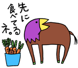 Horse-crow sticker #3243793