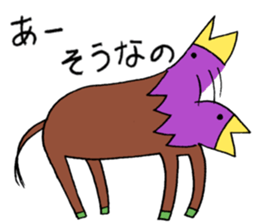 Horse-crow sticker #3243803