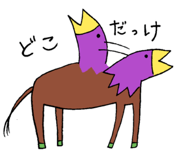 Horse-crow sticker #3243808