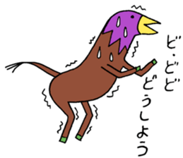 Horse-crow sticker #3243818