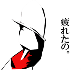 Woman  In A Hat. sticker #3244355