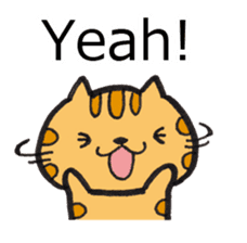 Loose Tabby Cat (English ver.) sticker #3244543