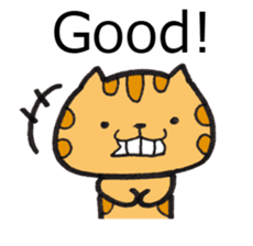 Loose Tabby Cat (English ver.) sticker #3244544
