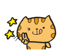 Loose Tabby Cat (English ver.) sticker #3244558