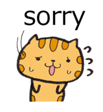 Loose Tabby Cat (English ver.) sticker #3244566