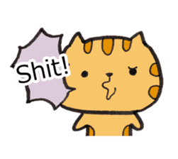 Loose Tabby Cat (English ver.) sticker #3244569