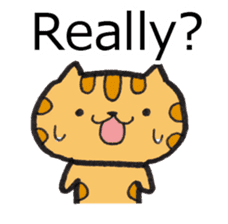 Loose Tabby Cat (English ver.) sticker #3244575