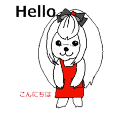 play hairdresser of the maltese dog sticker #3244859