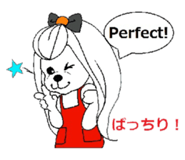 play hairdresser of the maltese dog sticker #3244869