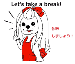 play hairdresser of the maltese dog sticker #3244875