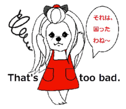 play hairdresser of the maltese dog sticker #3244877