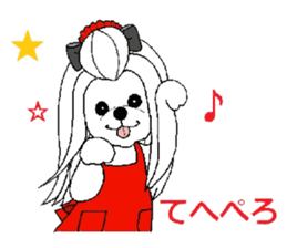 play hairdresser of the maltese dog sticker #3244893
