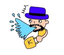 Beard hat sticker #3245830