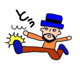 Beard hat sticker #3245831