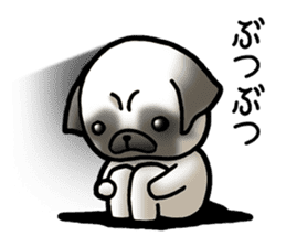 Decline pug dog sticker #3245943