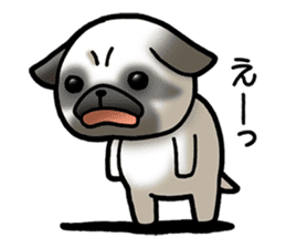 Decline pug dog sticker #3245946