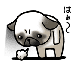 Decline pug dog sticker #3245947