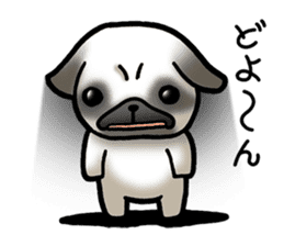 Decline pug dog sticker #3245952