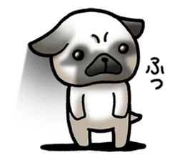 Decline pug dog sticker #3245955