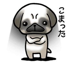 Decline pug dog sticker #3245964