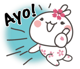 Sakura the rabbit Indonesian sticker #3246293