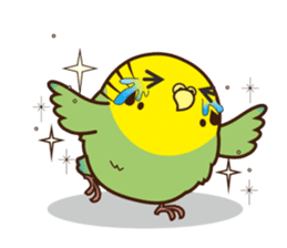 Miss Lovebird-Budgerigar in house sticker #3247279