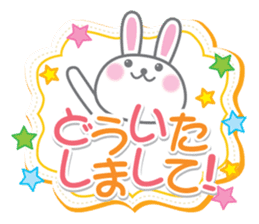 Cute Rabbit Conversation sticker #3247695