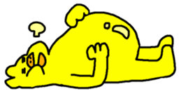 Yellow creature sticker #3247892