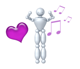 Robot with the human mind sticker #3248211