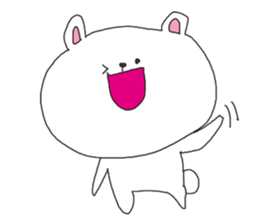 The interesting and cute white bear sticker #3248219