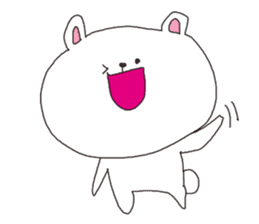 The interesting and cute white bear sticker #3248219