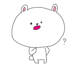 The interesting and cute white bear sticker #3248222