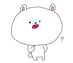 The interesting and cute white bear sticker #3248222