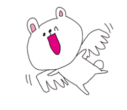 The interesting and cute white bear sticker #3248223