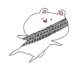 The interesting and cute white bear sticker #3248225