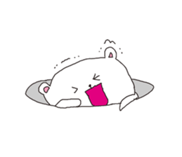 The interesting and cute white bear sticker #3248228