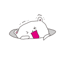 The interesting and cute white bear sticker #3248228