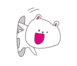 The interesting and cute white bear sticker #3248230