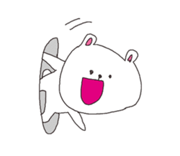 The interesting and cute white bear sticker #3248230