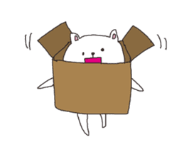 The interesting and cute white bear sticker #3248236