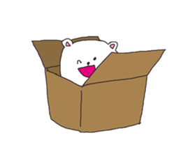The interesting and cute white bear sticker #3248237