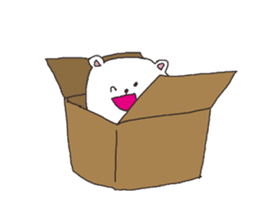 The interesting and cute white bear sticker #3248237
