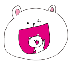 The interesting and cute white bear sticker #3248239
