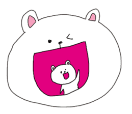 The interesting and cute white bear sticker #3248239