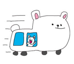 The interesting and cute white bear sticker #3248240