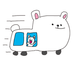 The interesting and cute white bear sticker #3248240