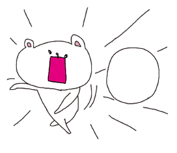 The interesting and cute white bear sticker #3248241
