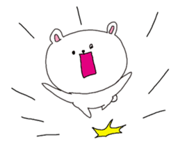 The interesting and cute white bear sticker #3248242