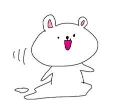 The interesting and cute white bear sticker #3248243