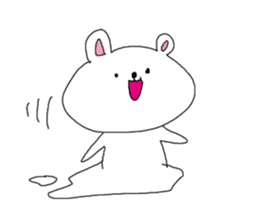 The interesting and cute white bear sticker #3248243